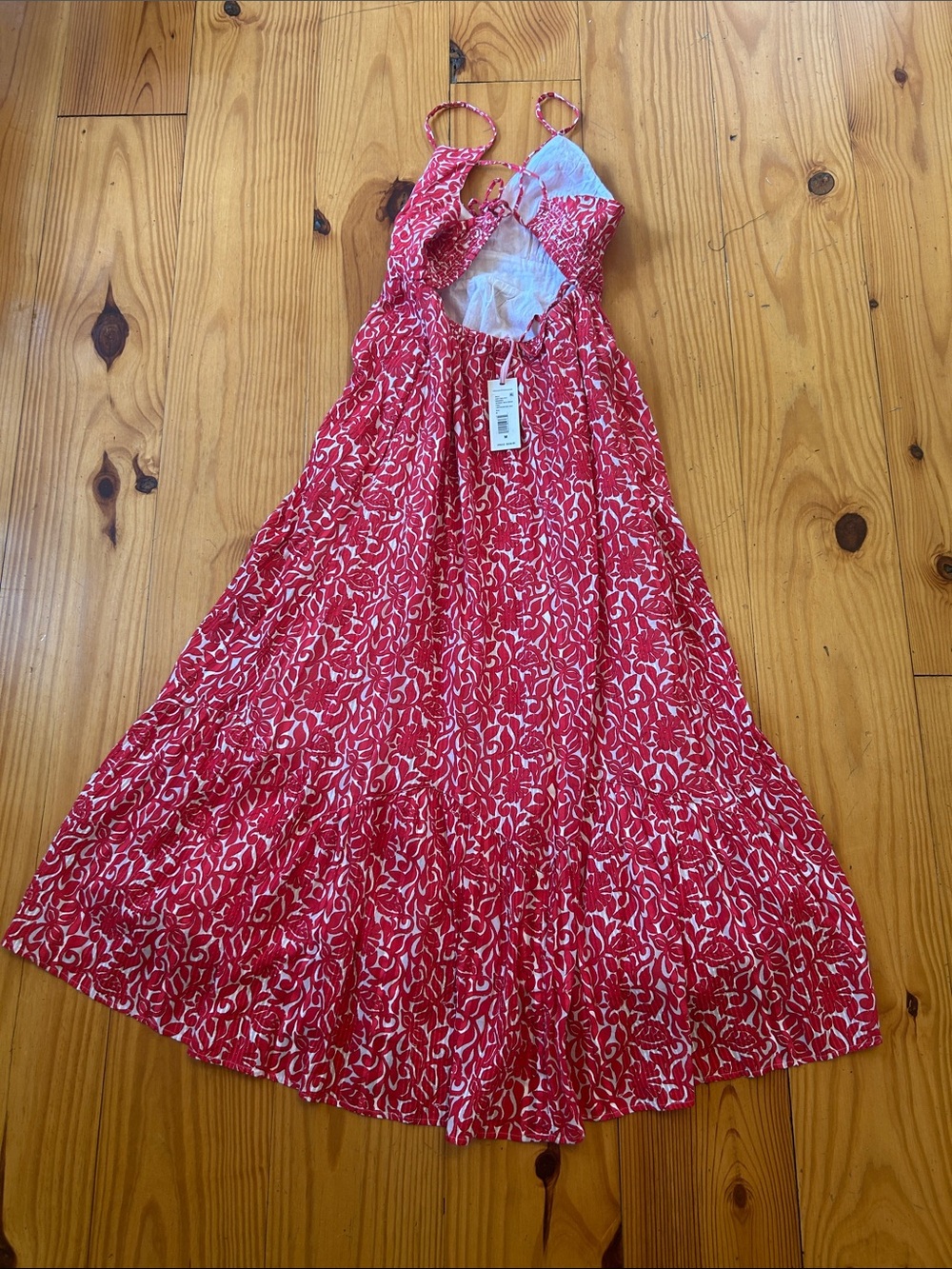 Vineyard Vines Red and White Floral Maxi Dress - Picture 7 of 7